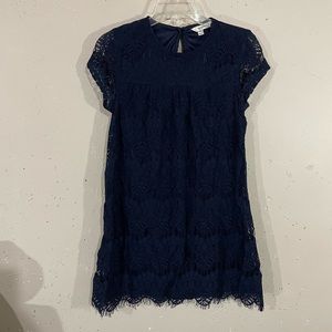 Speechless Navy Blue Lace Cap Sleeve Dress. Size XS